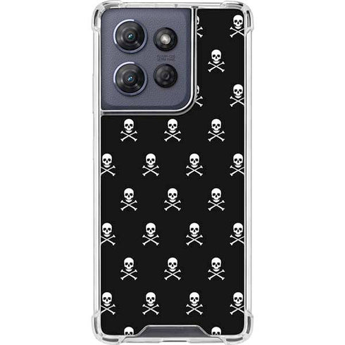 Skull and Crossbones (white) Moto G Play 5G (2025) Clear Case