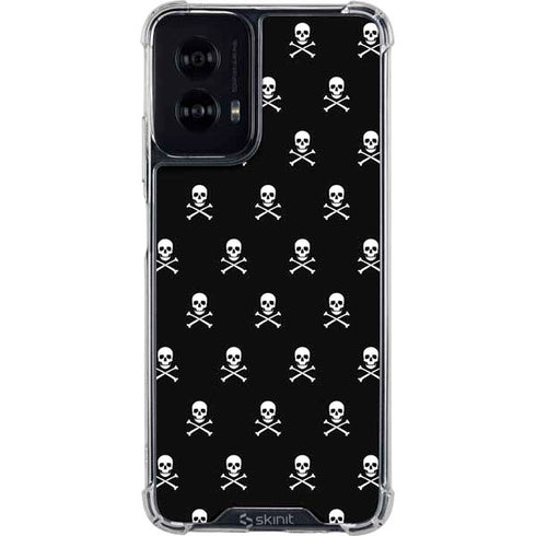 Skull and Crossbones (white) Moto G Power 5G (2024) Clear Case