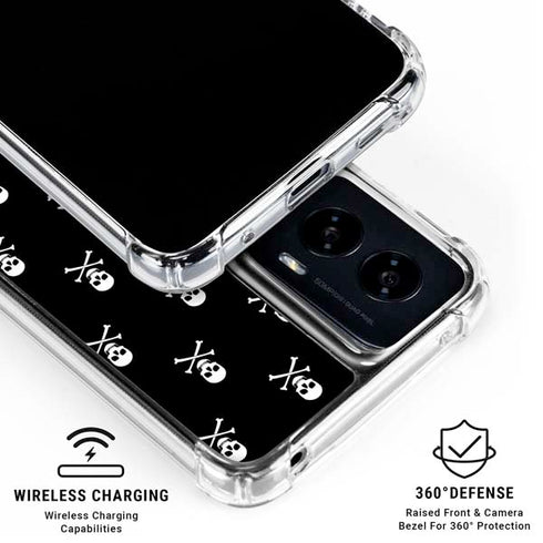 Skull and Crossbones (white) Moto G Power 5G (2024) Clear Case