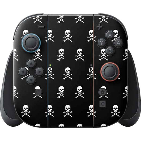 Skull and Crossbones (white) Nintendo Switch 2 (2025) Joy-Con Controller Skin