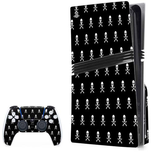 Skull and Crossbones (white) PS5 Pro Disk Bundle Skin