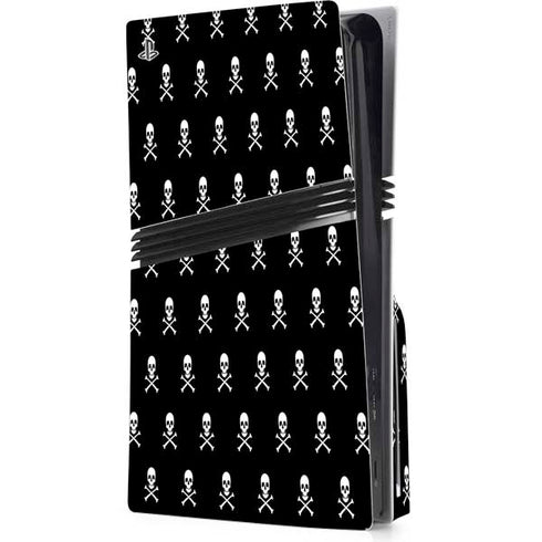 Skull and Crossbones (white) PS5 Pro Disk Console Skin