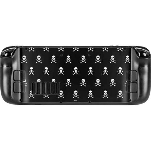 Skull and Crossbones (white) Steam Deck Handheld Gaming Computer OLED Skin