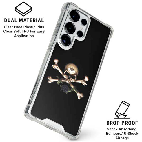 Alchemy Skull and Crossbones Galaxy S25 Ultra Clear Case