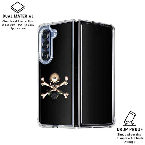 Alchemy Skull and Crossbones Galaxy Z Fold6 Clear Case