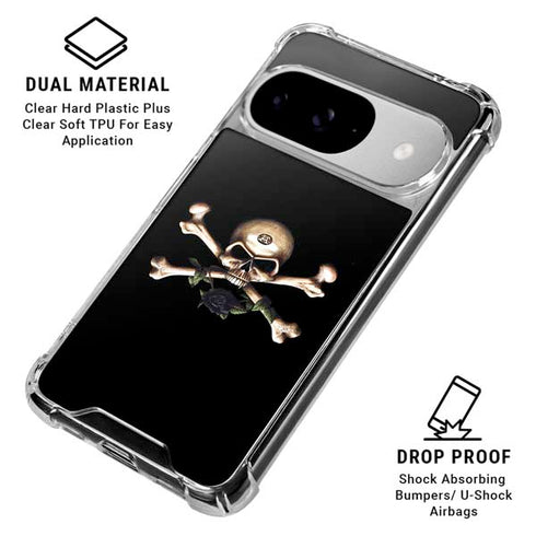 Alchemy Skull and Crossbones Google Pixel 10 Clear Case