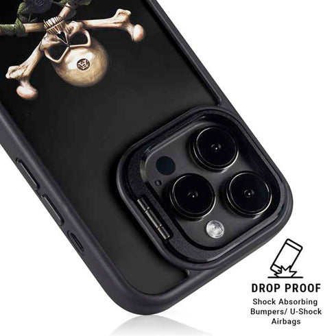 Alchemy Skull and Crossbones iPhone 14 Pro Max Kickstand Case