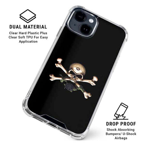 Alchemy Skull and Crossbones iPhone 15 Clear Case