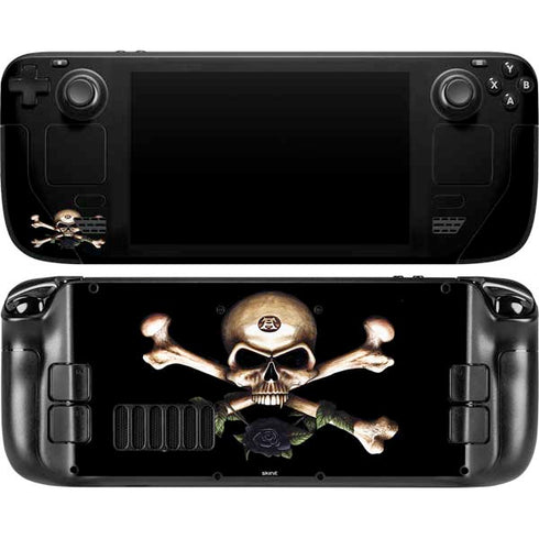 Alchemy Skull and Crossbones Steam Deck Handheld Gaming Computer OLED Skin