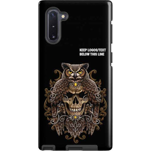 Skull and Owl by Sarah Richter Galaxy Cases