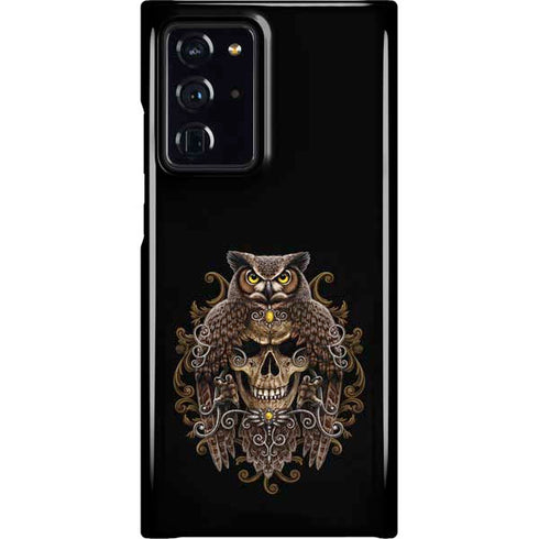 Skull and Owl by Sarah Richter Galaxy Cases