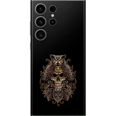 Skull and Owl by Sarah Richter Galaxy Skins