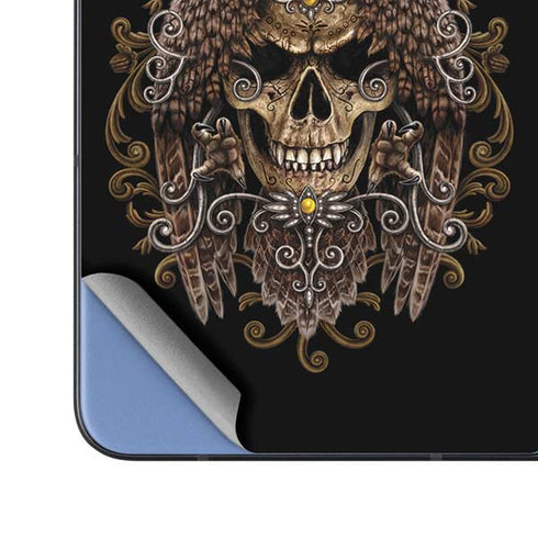 Skull and Owl by Sarah Richter Galaxy Z Fold5 5G Skin