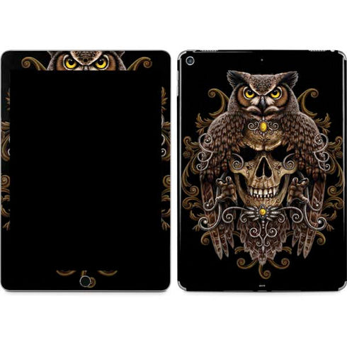 Skull and Owl by Sarah Richter iPad Skins