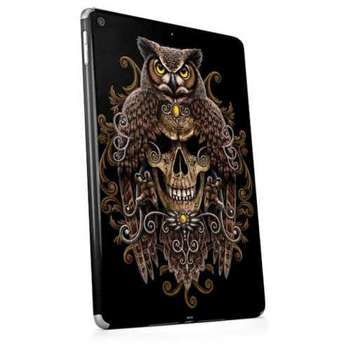 Skull and Owl by Sarah Richter Apple iPad Skin
