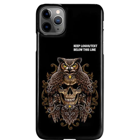 Skull and Owl by Sarah Richter iPhone Cases