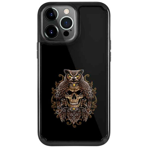 Skull and Owl by Sarah Richter iPhone Cases