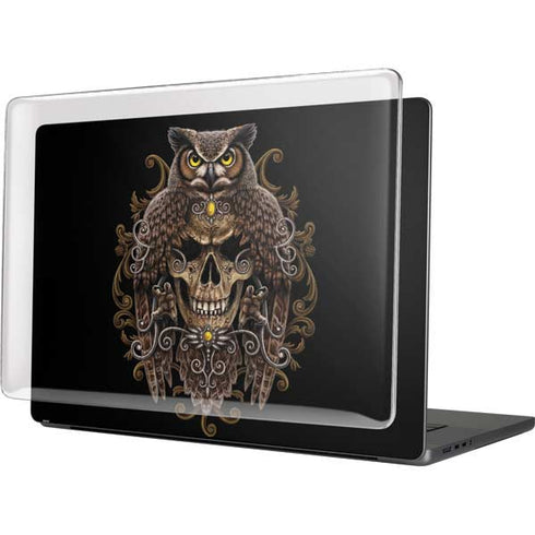 Skull and Owl by Sarah Richter MacBook Cases
