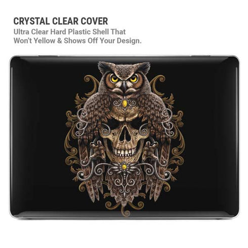 Skull and Owl by Sarah Richter MacBook Cases