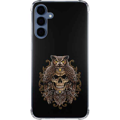 Skull and Owl by Sarah Richter Galaxy A35 5G Clear Case