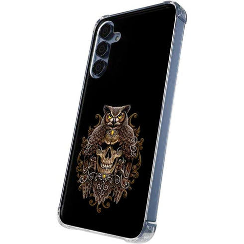 Skull and Owl by Sarah Richter Galaxy A35 5G Clear Case