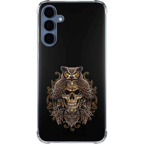 Skull and Owl by Sarah Richter Galaxy A55 5G Clear Case
