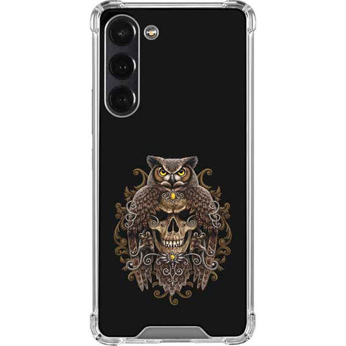 Skull and Owl by Sarah Richter Galaxy S24 FE Clear Case