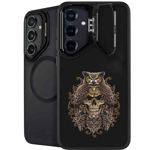 Skull and Owl by Sarah Richter Galaxy S24 Kickstand Case
