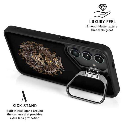 Skull and Owl by Sarah Richter Galaxy S24 Kickstand Case