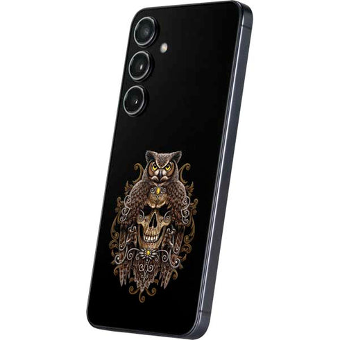 Skull and Owl by Sarah Richter Galaxy S24 Plus Skin
