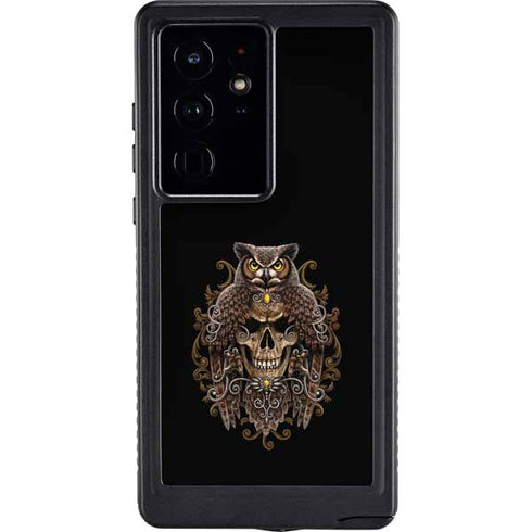 Skull and Owl by Sarah Richter Galaxy S24 Ultra Waterproof Case