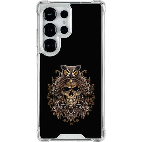 Skull and Owl by Sarah Richter Galaxy S25 Ultra Clear Case