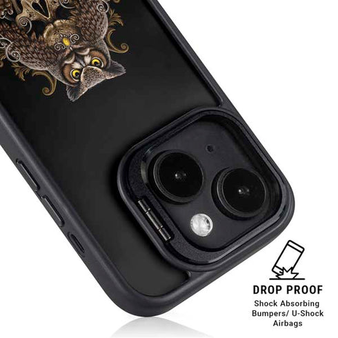 Skull and Owl by Sarah Richter iPhone 13 Kickstand Case