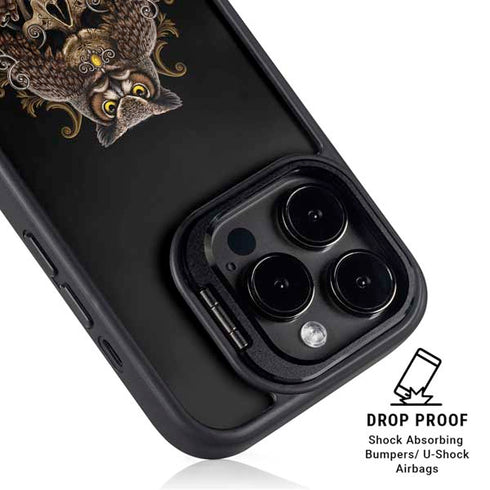 Skull and Owl by Sarah Richter iPhone 13 Pro Kickstand Case