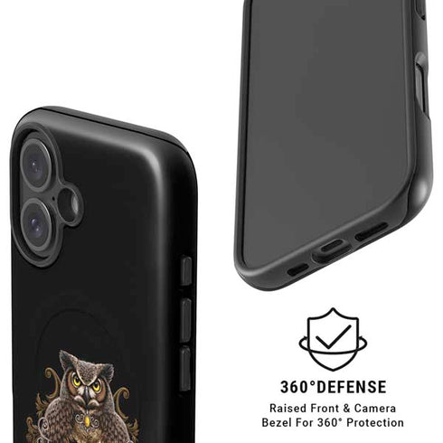 Skull and Owl by Sarah Richter iPhone 16 Magsafe Impact Case