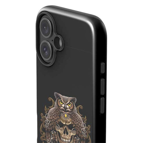 Skull and Owl by Sarah Richter iPhone 16 Plus Impact Case
