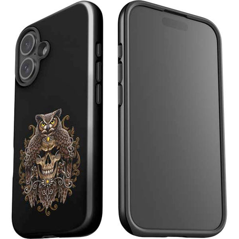 Skull and Owl by Sarah Richter iPhone 16 Plus Impact Case