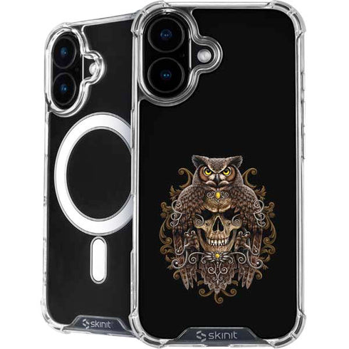 Skull and Owl by Sarah Richter iPhone 16 Plus MagSafe Case