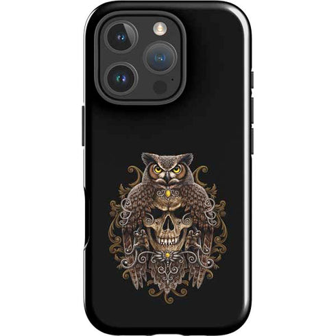 Skull and Owl by Sarah Richter iPhone 16 Pro Impact Case