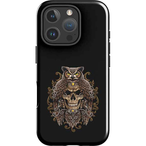 Skull and Owl by Sarah Richter iPhone 16 Pro Max Impact Case