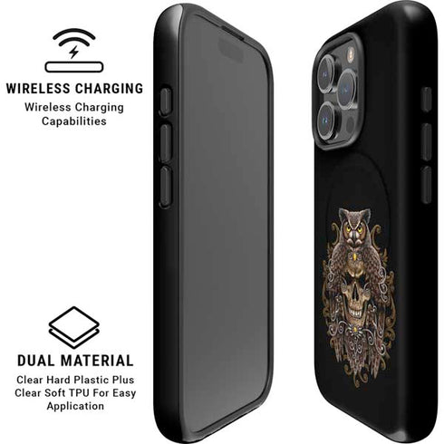 Skull and Owl by Sarah Richter iPhone 16 Pro Max Magsafe Impact Case