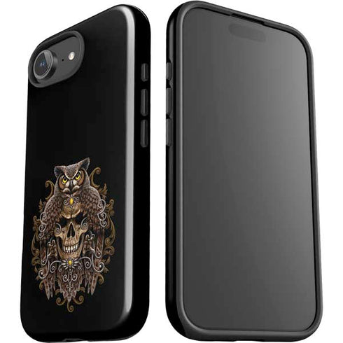 Skull and Owl by Sarah Richter iPhone 16e Impact Case