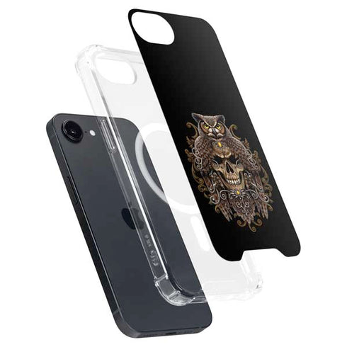 Skull and Owl by Sarah Richter iPhone 16e MagSafe Case