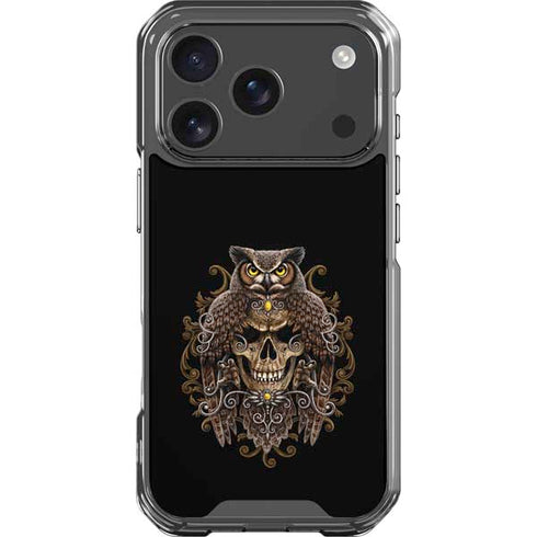 Skull and Owl by Sarah Richter iPhone 18 Pro Clear Case