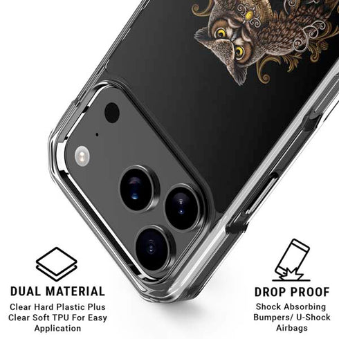 Skull and Owl by Sarah Richter iPhone 18 Pro Clear Case
