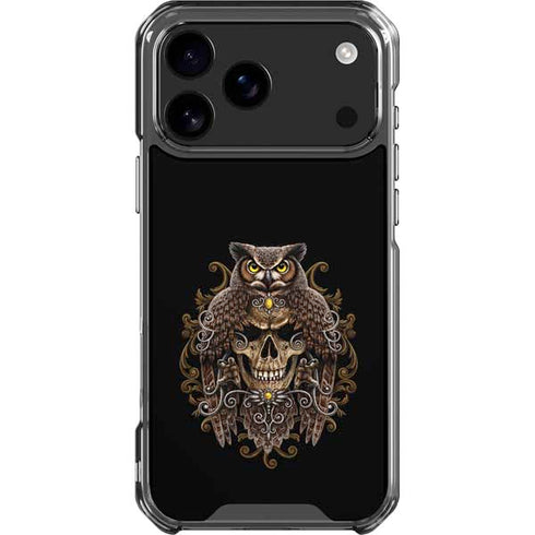 Skull and Owl by Sarah Richter iPhone 18 Pro Max Clear Case
