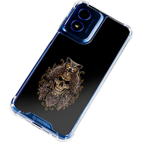 Skull and Owl by Sarah Richter Moto G 5G (2024) Clear Case