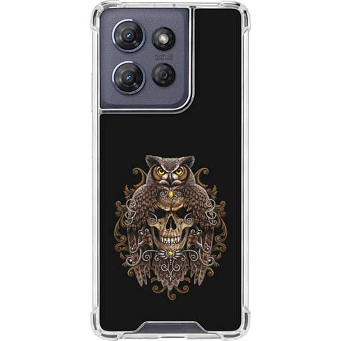 Skull and Owl by Sarah Richter Moto G Play 5G (2025) Clear Case