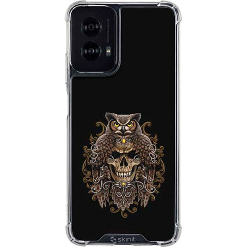 Skull and Owl by Sarah Richter Moto G Power 5G (2024) Clear Case