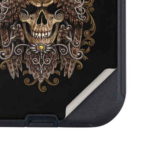 Skull and Owl by Sarah Richter Otterbox Defender iPhone Skin